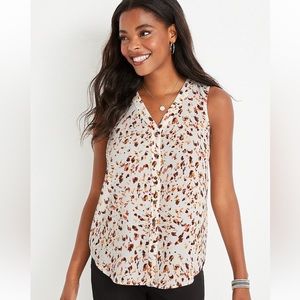 Maurice’s Button Down Patterned Tank